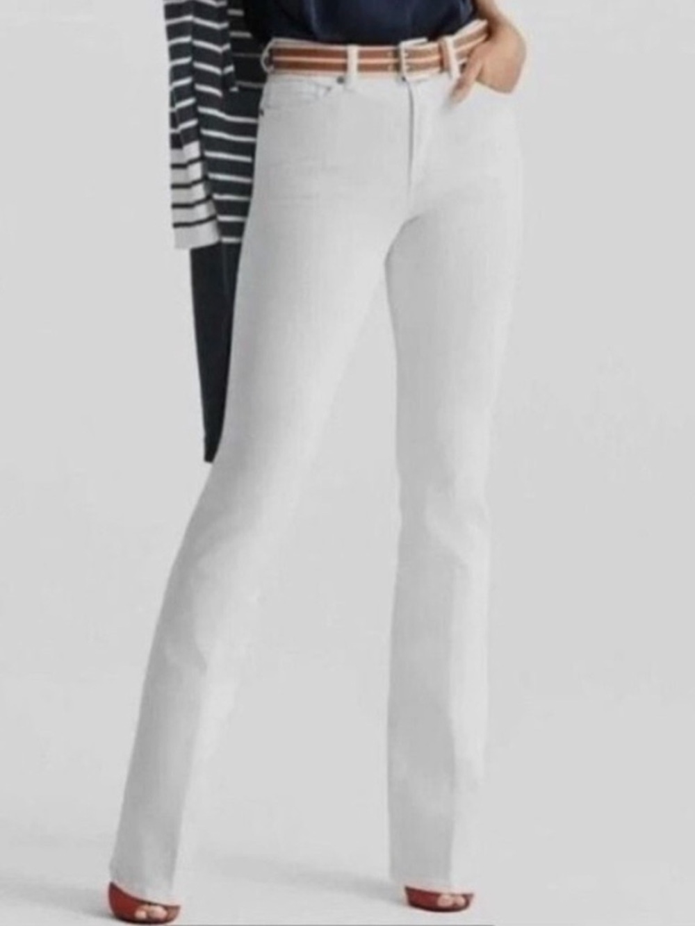 CAbi 5th Avenue White Denim Jeans 6285R